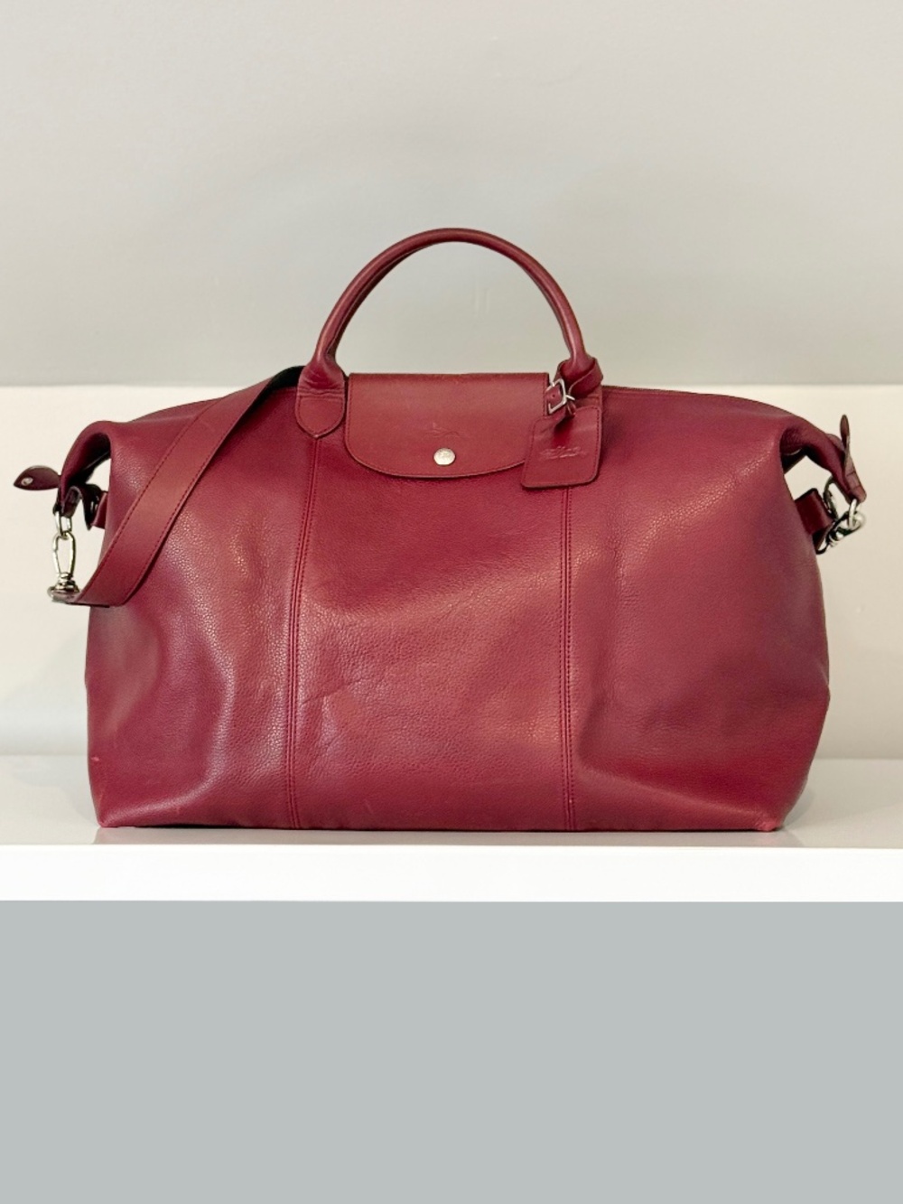 Longchamp Le Foulonné Travel Bag in Burgundy